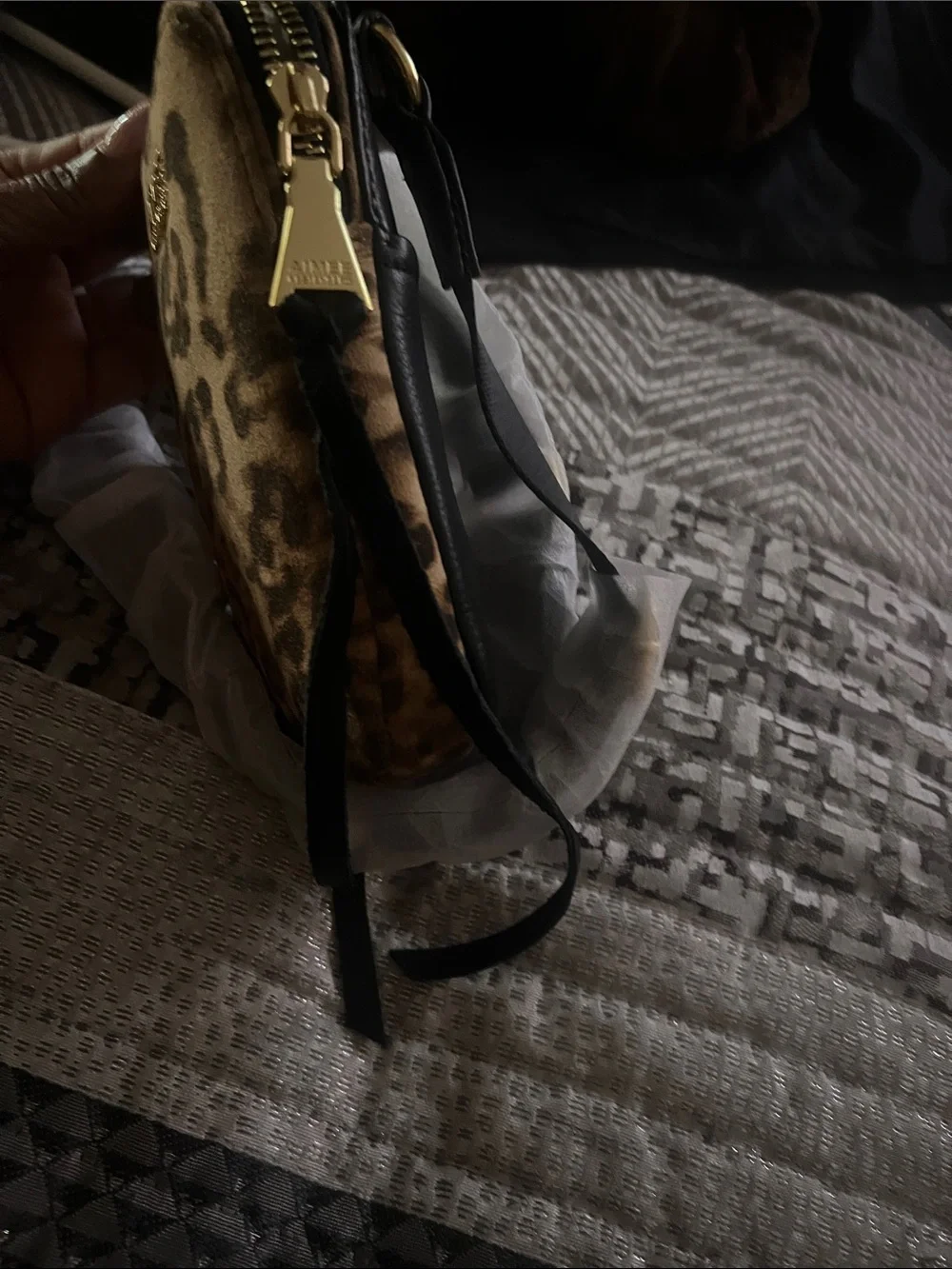 Aimee Kestenberg Leopard Print Crossbody Pouch - Brown & Tan